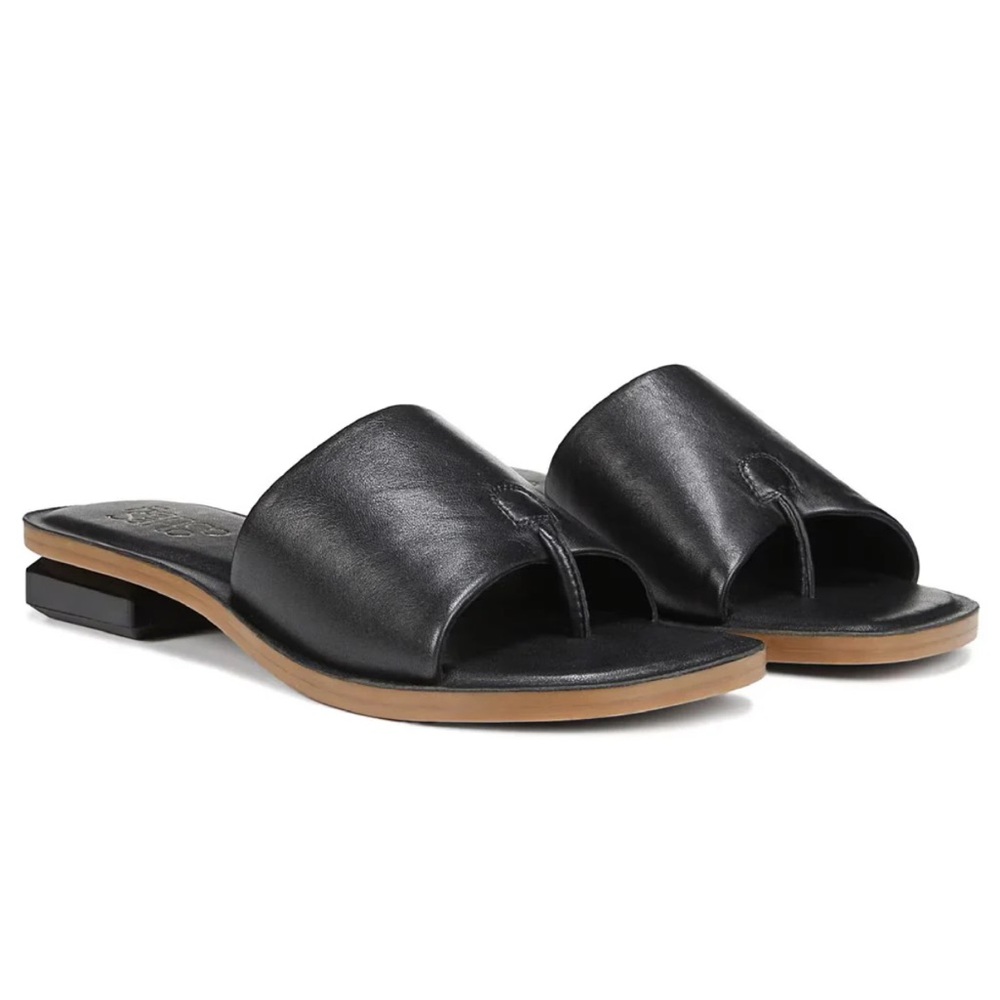Franco Sarto Black Slide Sandals - Picture 2 of 5